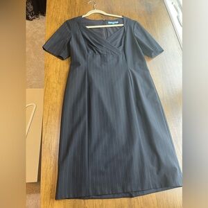 Antonio Melani Black Short Sleeve Striped Dress